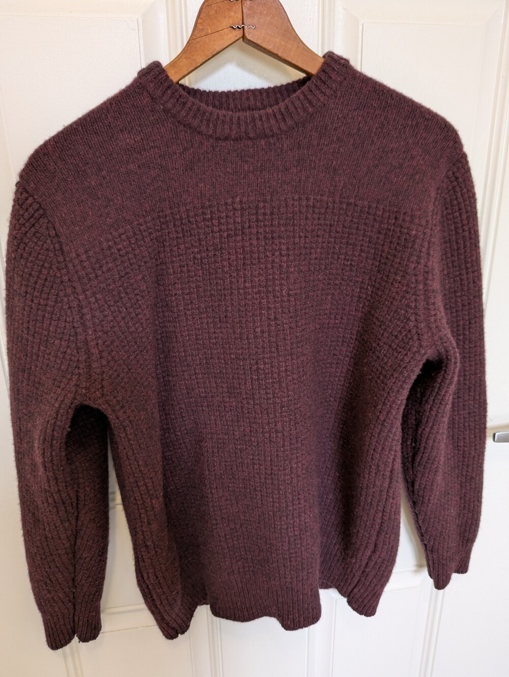 Cambridge Dry Goods Lambswool Blend Plaid Knit Crewneck Sweater Size XL